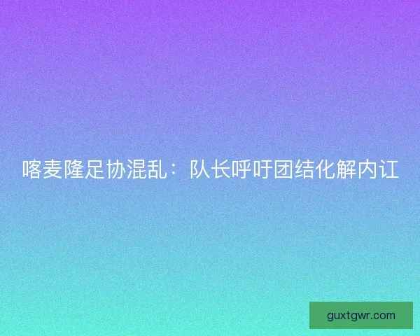 喀麦隆足协混乱:队长呼吁团结化解内讧 喀麦隆足协混乱:队长呼吁团结化解内讧