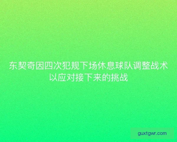 东契奇因四次犯规下场休息球队调整战术以应对接下来的挑战